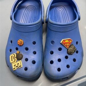 CROCS Kids Blue Clogs with Fun Charms